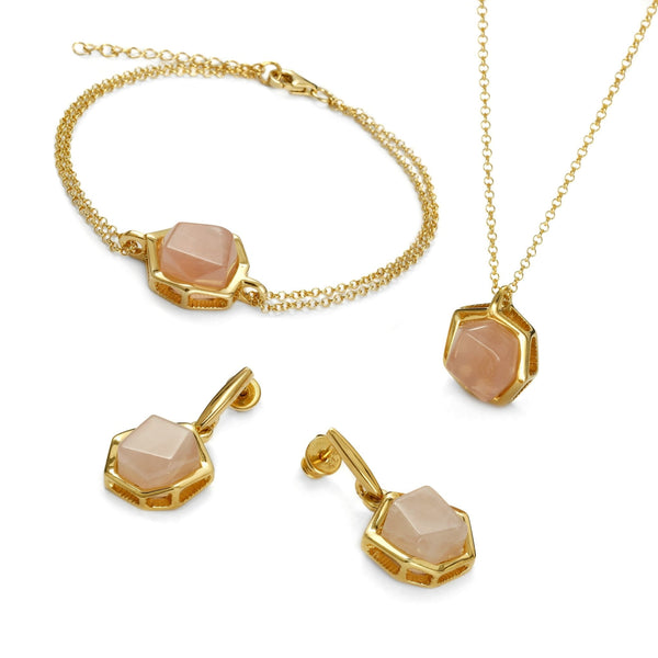 Raw Cut Hazy Pink Bracelet - Koraba