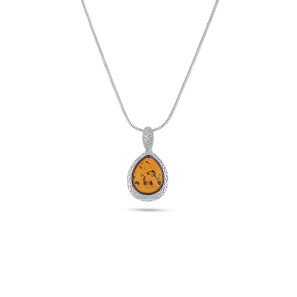 Silver Web Cognac Pendant - Koraba