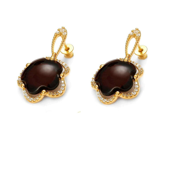 Sparkly Hibiscus Cherry Earrings - Koraba
