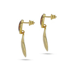 Load image into Gallery viewer, Sunny Leaf Print Cognac Earrings - Koraba
