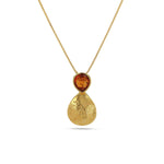Załaduj obraz do przeglądarki galerii, Sunny Leaf Print Cognac Pendant - Koraba
